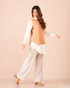 Hip Top With A Fusion Of Cotton Knit And Polyester 50783